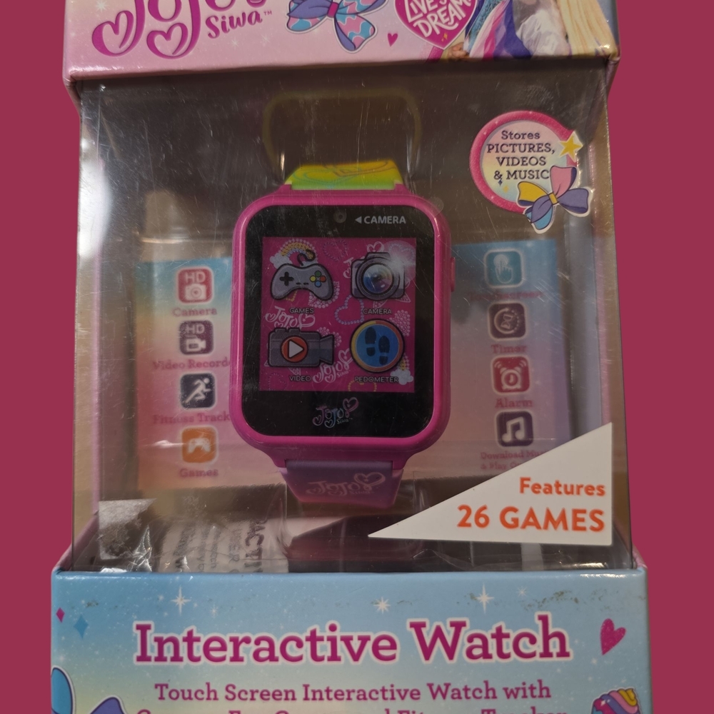 JoJo Siwa Pink Interactive Watch with Music and Games